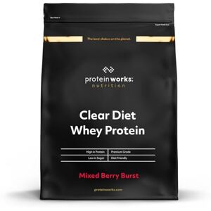 THE PROTEIN WORKS Protein Works Clear Diet Whey Protein Isolate Powder, Mixed Berry Burst, 40 Shakes, Refreshing High Protein Drink, 1kg THE PROTEIN WORKS Protein Works Clear Diet Whey Protein Isolate Powder, Mixed Berry Burst, 40 Shakes, Refreshing High Protein Drink, 1kg