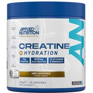 Applied Nutrition Creatine + Hydration Powder Unflavoured Creatine Monohydrate with Electrolytes & Vitamins Muscle Recovery & Hydration Supplement Informed-Sport Certified 330g 30 Servings Applied Nutrition Creatine + Hydration Powder Unflavoured Creatine Monohydrate with Electrolytes & Vitamins Muscle Recovery & Hydration Supplement Informed-Sport Certified 330g 30 Servings
