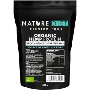 Nature Diet Bio Hemp Protein 500 g EU-Certified Organic Plant-Based Protein Powder High in Fibre Vegan, Gluten-Free & Lactose-Free Ideal for Smoothies, Shakes & Baking Nature Diet Bio Hemp Protein 500 g EU-Certified Organic Plant-Based Protein Powder High in Fibre Vegan, Gluten-Free & Lactose-Free Ideal for Smoothies, Shakes & Baking