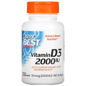 DoctorsBEST Doctor's Best Vitamin D3 High-dose Support for The Immune System and Bone Health 180 softgels DoctorsBEST Doctor's Best Vitamin D3 High-dose Support for The Immune System and Bone Health 180 softgels