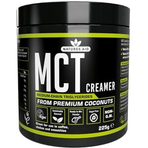 Natures Aid MCT Oil Coffee Creamer Powder - Coffee, Shakes, Smoothies - 225g Natures Aid MCT Oil Coffee Creamer Powder - Coffee, Shakes, Smoothies - 225g
