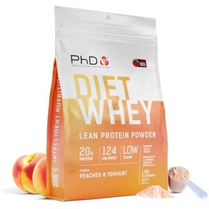 PhD Nutrition Diet Whey Lean Protein Powder Peaches & Yoghurt Whey Protein Powder 31 Servings 1kg Bag PhD Nutrition Diet Whey Lean Protein Powder Peaches & Yoghurt Whey Protein Powder 31 Servings 1kg Bag