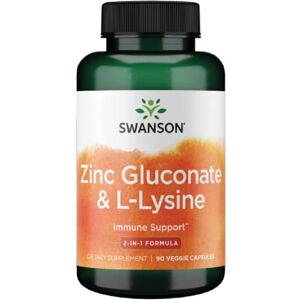 Swansons Swanson Zinc Gluconate & L-Lysine Immune and Skin Health 90 Veggie Capsules Swansons Swanson Zinc Gluconate & L-Lysine Immune and Skin Health 90 Veggie Capsules