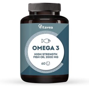 Vitavea Omega 3 Fish Oil 2000 mg – High Strength EPA & DHA – 1000 mg EPA & 500 mg DHA – 2 Softgel per Daily Serving Vitavea Omega 3 Fish Oil 2000 mg – High Strength EPA & DHA – 1000 mg EPA & 500 mg DHA – 2 Softgel per Daily Serving