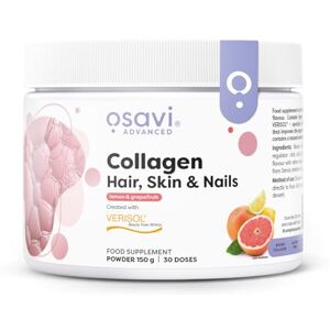 OSAVI Collagen Hair, Skin & Nails – 150 g Powder 30 Doses Lemon & Grapefruit Flavor VERISOL® Collagen Peptides for Hair Thickness, Skin Elasticity & Nail Strength Reduces Wrinkles, Cellulite OSAVI Collagen Hair, Skin & Nails – 150 g Powder 30 Doses Lemon & Grapefruit Flavor VERISOL® Collagen Peptides for Hair Thickness, Skin Elasticity & Nail Strength Reduces Wrinkles, Cellulite