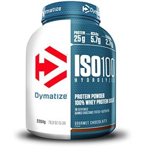 Dymatize ISO 100 Hydrolyzed Gourmet Chocolate 100 2264g Whey Protein Hydrolysat + Isolate Powder Dymatize ISO 100 Hydrolyzed Gourmet Chocolate 100 2264g Whey Protein Hydrolysat + Isolate Powder