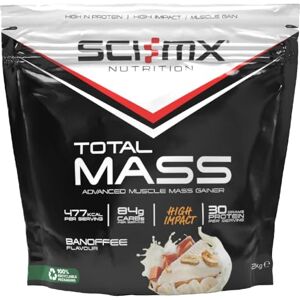 SCI-MX Total Mass Advanced Muscle Mass Gainer Protein Powder Muscle Growth & Weight Gain Banoffee • 32g Protein + 477 Calories per Serving • 2kg SCI-MX Total Mass Advanced Muscle Mass Gainer Protein Powder Muscle Growth & Weight Gain Banoffee • 32g Protein + 477 Calories per Serving • 2kg