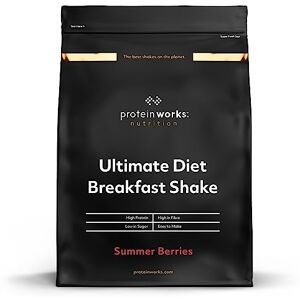 THE PROTEIN WORKS Protein Works Ultimate Diet Breakfast Shake, On-the-Go Healthy Weight Loss Meal Replacement, Added Caffeine, Low Calorie, Low Sugar, Summer Berries, 18 Servings, 1kg THE PROTEIN WORKS Protein Works Ultimate Diet Breakfast Shake, On-the-Go Healthy Weight Loss Meal Replacement, Added Caffeine, Low Calorie, Low Sugar, Summer Berries, 18 Servings, 1kg