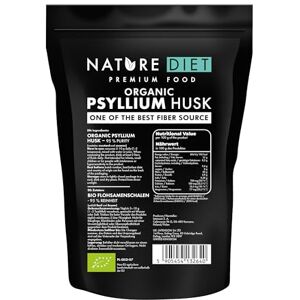 Nature Diet Organic Bio Psyllium Husk 450 g 95% Purity High-Fibre Content Vegan & Gluten-Free EU Organic Certified by Nature Diet Organic Bio Psyllium Husk 450 g 95% Purity High-Fibre Content Vegan & Gluten-Free EU Organic Certified by