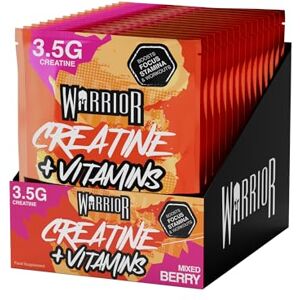 Warrior Creatine Plus Vitamins Sachets, Daily Wellness Drink Mix with 3.5g Creatine and Multivitamin Blend for Energy, Focus, Immunity and Vitality, Zero Sugar Mixed Berry, 15 Sachets Warrior Creatine Plus Vitamins Sachets, Daily Wellness Drink Mix with 3.5g Creatine and Multivitamin Blend for Energy, Focus, Immunity and Vitality, Zero Sugar Mixed Berry, 15 Sachets