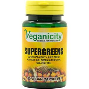 Veganicity SuperGreens 500mg Capsules : Superfood General Health & Well-Being Supplement : 60 Vcapsules Veganicity SuperGreens 500mg Capsules : Superfood General Health & Well-Being Supplement : 60 Vcapsules