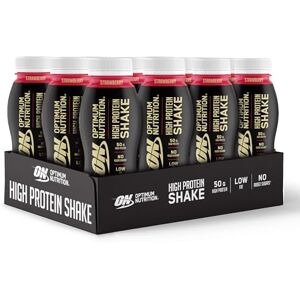 Optimum Nutrition ON High Protein Shake Bottles, Ready To Drink Healthy Snacks, No added sugars, low fat, Post Workout Snack for Men and Women, Strawberry Flavour, 12x500ml, Packaging may vary Optimum Nutrition ON High Protein Shake Bottles, Ready To Drink Healthy Snacks, No added sugars, low fat, Post Workout Snack for Men and Women, Strawberry Flavour, 12x500ml, Packaging may vary