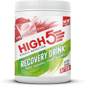 HIGH5 Recovery Drink Carbohydrate and Whey Protein Powder (20g) for Muscle Recovery with Electrolytes Powder Fast-Absorbing Post Workout Shake (Strawberry Milkshake, 450g 9 Servings) HIGH5 Recovery Drink Carbohydrate and Whey Protein Powder (20g) for Muscle Recovery with Electrolytes Powder Fast-Absorbing Post Workout Shake (Strawberry Milkshake, 450g 9 Servings)