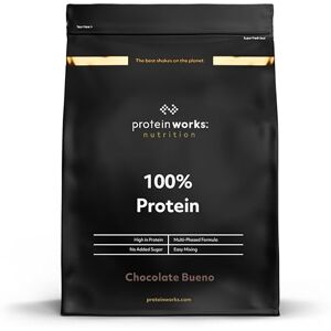 THE PROTEIN WORKS Protein Works 100% Protein Powder, 25 Servings, Quad Protein Blend, Low Calorie, Low Fat Protein Shake, Phased Protein Release, Chocolate Bueno, 625g THE PROTEIN WORKS Protein Works 100% Protein Powder, 25 Servings, Quad Protein Blend, Low Calorie, Low Fat Protein Shake, Phased Protein Release, Chocolate Bueno, 625g