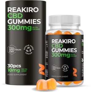 Reakiro CBD Vegan Gummies, 300mg, 30 Pieces, Orange Flavour I 10mg per Gummy 100% Vegan-Friendly CBD Oil Edibles Sugar-Free Sleep, Stress & Anxiety Relief Delicious Orange Taste Reakiro CBD Vegan Gummies, 300mg, 30 Pieces, Orange Flavour I 10mg per Gummy 100% Vegan-Friendly CBD Oil Edibles Sugar-Free Sleep, Stress & Anxiety Relief Delicious Orange Taste