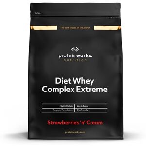 Protein Works Diet Whey Complex Extreme Protein Powder Low Fat & Low Calorie Diet Shake Vitamin & Mineral Rich No Added Sugar Strawberries 'n' Cream 1 Kg Protein Works Diet Whey Complex Extreme Protein Powder Low Fat & Low Calorie Diet Shake Vitamin & Mineral Rich No Added Sugar Strawberries 'n' Cream 1 Kg