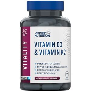 Applied Nutrition – Vitamin D3 & K2 – High Dose Formula – Best Immune Support – Best Bone & Muscle Function – Calcium Optimization & Highly Bioavailable (60 Capsules – 30 Servings) Applied Nutrition – Vitamin D3 & K2 – High Dose Formula – Best Immune Support – Best Bone & Muscle Function – Calcium Optimization & Highly Bioavailable (60 Capsules – 30 Servings)