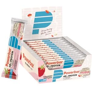 Power Bar r 40% Protein Plus Crisp Strawberry White Choc 12x40g High Protein Low Sugar Bar Power Bar r 40% Protein Plus Crisp Strawberry White Choc 12x40g High Protein Low Sugar Bar