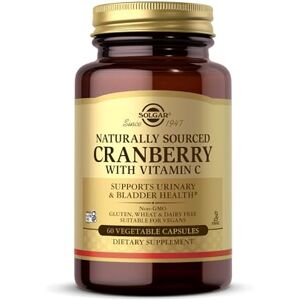 Solgar Natural Cranberry with Vitamin C Vegetable Capsules Pack of 60 Supports the immune system, Fights free radicals Reduces tiredness and fatigue Vegan Solgar Natural Cranberry with Vitamin C Vegetable Capsules Pack of 60 Supports the immune system, Fights free radicals Reduces tiredness and fatigue Vegan
