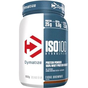 Dymatize ISO 100 Hydrolyzed Fudge Brownie 932g Whey Protein Hydrolysat + Isolate Powder Dymatize ISO 100 Hydrolyzed Fudge Brownie 932g Whey Protein Hydrolysat + Isolate Powder