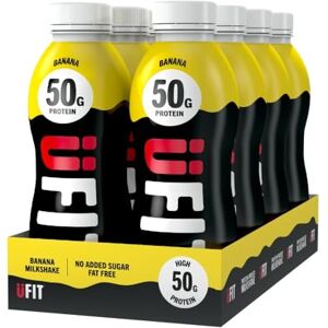 UFIT High 50g Protein Shake Banana Flavour No Added Sugar Low in Fat Ready to Drink Pack of 8 x 500 ml (Packaging May Vary) UFIT High 50g Protein Shake Banana Flavour No Added Sugar Low in Fat Ready to Drink Pack of 8 x 500 ml (Packaging May Vary)