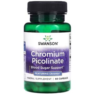 Swansons Swanson Chromium Picolinate Featuring Chromax Metabolism and Blood Sugar Support 200mcg Capsules 60 Count Swansons Swanson Chromium Picolinate Featuring Chromax Metabolism and Blood Sugar Support 200mcg Capsules 60 Count