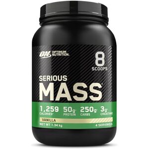 Optimum Nutrition Serious Mass Protein Powder High Calorie Mass Gainer with Vitamins, Creatine Monohydrate and Glutamine, Vanilla, 4 Servings, 1.34kg, Packaging May Vary Optimum Nutrition Serious Mass Protein Powder High Calorie Mass Gainer with Vitamins, Creatine Monohydrate and Glutamine, Vanilla, 4 Servings, 1.34kg, Packaging May Vary