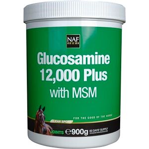 NAF Glucosamine 12,000 Plus with MSM – 900g Joint Support Supplement for Horses – High-Strength Glucosamine Sulphate & MSM – Supports Mobility, Flexibility & Connective Tissue Health NAF Glucosamine 12,000 Plus with MSM – 900g Joint Support Supplement for Horses – High-Strength Glucosamine Sulphate & MSM – Supports Mobility, Flexibility & Connective Tissue Health