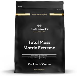 THE PROTEIN WORKS Protein Works Total Mass Matrix Extreme Mass Gainer High Calorie Protein Powder Mass Building Protein Shake Weight Gainer Protein Powder 10 Servings Cookies 'n' Cream 2.12kg THE PROTEIN WORKS Protein Works Total Mass Matrix Extreme Mass Gainer High Calorie Protein Powder Mass Building Protein Shake Weight Gainer Protein Powder 10 Servings Cookies 'n' Cream 2.12kg