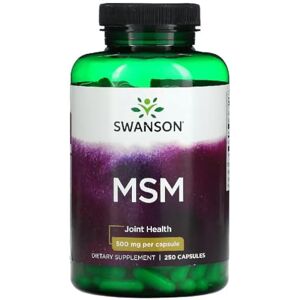 Swansons Swanson MSM (Methylsulfonylmethane) 1000mg Joint, Skin & Connective Tissue Support 250 Capsules Swansons Swanson MSM (Methylsulfonylmethane) 1000mg Joint, Skin & Connective Tissue Support 250 Capsules