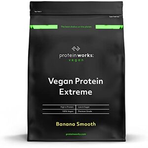 Protein Works Vegan Protein Extreme , Added Vitamin Blend , Vegan Protein Powder , Plant Based Protein Shake , 28 Servings , Banana Smooth , 1kg Protein Works Vegan Protein Extreme , Added Vitamin Blend , Vegan Protein Powder , Plant Based Protein Shake , 28 Servings , Banana Smooth , 1kg