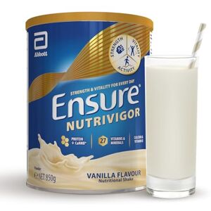 NutriVigor Ensure Nutritional Shake – Vanilla Flavour – 850g – Food Supplement with Protein, HMB & 27 Vitamins & Minerals – Supports Strength, Energy & Immunity – With Vitamin D, C & B NutriVigor Ensure Nutritional Shake – Vanilla Flavour – 850g – Food Supplement with Protein, HMB & 27 Vitamins & Minerals – Supports Strength, Energy & Immunity – With Vitamin D, C & B