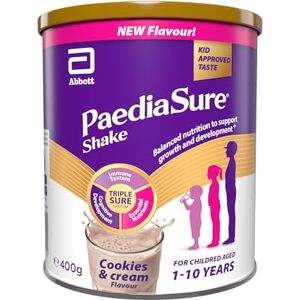 PediaSure PaediaSure Shake – Cookies & Cream Flavour – 400g – Balanced Nutritional Supplement Drink – Multivitamin for Kids – With Protein, Carbohydrates & Minerals – Supports Growth & Development – Vegetarian PediaSure PaediaSure Shake – Cookies & Cream Flavour – 400g – Balanced Nutritional Supplement Drink – Multivitamin for Kids – With Protein, Carbohydrates & Minerals – Supports Growth & Development – Vegetarian