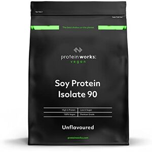 Protein Works Vegan Soy Protein, Premium Soy Protein Isolate, Low Fat, No Added Sugar, 27g Protein, 100% Plant-Based Nutrition, Unflavoured, 33 Shakes, 1kg Protein Works Vegan Soy Protein, Premium Soy Protein Isolate, Low Fat, No Added Sugar, 27g Protein, 100% Plant-Based Nutrition, Unflavoured, 33 Shakes, 1kg