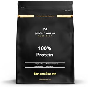 THE PROTEIN WORKS Protein Works 100% Protein Powder, 50 Servings, Quad Protein Blend, Low Calorie, Low Fat Protein Shake, Phased Protein Release, Banana Smooth, 1.25kg THE PROTEIN WORKS Protein Works 100% Protein Powder, 50 Servings, Quad Protein Blend, Low Calorie, Low Fat Protein Shake, Phased Protein Release, Banana Smooth, 1.25kg