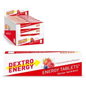 Dextro Energy Fizzy Sour Berry Tablets Fast Acting Carbohydrates for a Quick Burst of Glucose Ideal on The Go Vegan 47g (Pack of 24) Dextro Energy Fizzy Sour Berry Tablets Fast Acting Carbohydrates for a Quick Burst of Glucose Ideal on The Go Vegan 47g (Pack of 24)
