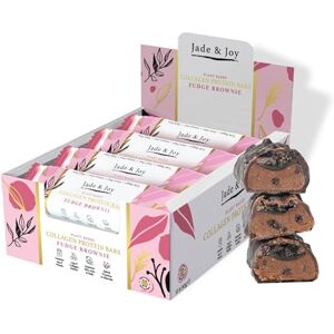 Jade & Joy Collagen Protein Bars, Fudge Brownie, 15g Protein, 2.5g Plant Collagen, Hyaluronic Acid, Low Sugar, Low Calories, Gluten Free, Dairy Free, added Vitamins & Minerals, 12x50g Jade & Joy Collagen Protein Bars, Fudge Brownie, 15g Protein, 2.5g Plant Collagen, Hyaluronic Acid, Low Sugar, Low Calories, Gluten Free, Dairy Free, added Vitamins & Minerals, 12x50g