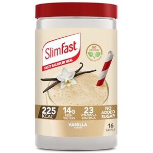 SlimFast Meal Replacement Shake for Weight Loss & Balanced Diet, Vitamins and Minerals, Low Calorie, High Protein, Vanilla Flavour, 16 servings, 584 g, Packaging May Vary SlimFast Meal Replacement Shake for Weight Loss & Balanced Diet, Vitamins and Minerals, Low Calorie, High Protein, Vanilla Flavour, 16 servings, 584 g, Packaging May Vary