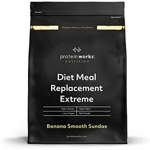 Protein Works Diet Meal Replacement Extreme, Supports Healthy Weight Loss, Complete Nutrition, Low Calorie, Low Sugar, 23 Vitamins & Minerals, Banana Smooth Sundae, 16 Meals, 1kg Protein Works Diet Meal Replacement Extreme, Supports Healthy Weight Loss, Complete Nutrition, Low Calorie, Low Sugar, 23 Vitamins & Minerals, Banana Smooth Sundae, 16 Meals, 1kg