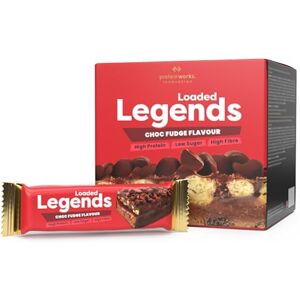 THE PROTEIN WORKS Protein Works Loaded Legend Bars 14g Protein 12 Pack x 47g Low Sugar Chocolate Fudge THE PROTEIN WORKS Protein Works Loaded Legend Bars 14g Protein 12 Pack x 47g Low Sugar Chocolate Fudge