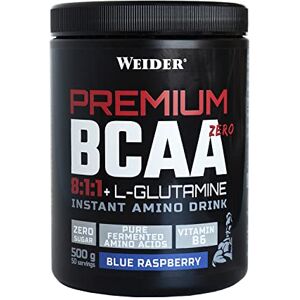 Weider Premium BCAA 8:1:1+L-Glutamine (500g) Blue Raspberry Flavour, Recovery Combination of Amino Acids with Kyowa Quality® L-Glutamine, Vitamin B6, Increases and Protects Muscle Mass, Zero Sugar, Vegan Weider Premium BCAA 8:1:1+L-Glutamine (500g) Blue Raspberry Flavour, Recovery Combination of Amino Acids with Kyowa Quality® L-Glutamine, Vitamin B6, Increases and Protects Muscle Mass, Zero Sugar, Vegan