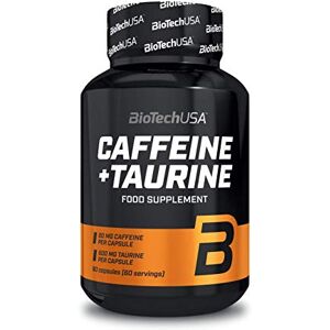 BioTechUSA Caffeine + Taurine Each Capsule Contains 80 mg of Caffeine and 600 mg of Taurine GMO-Free Gluten-Free, 60 Capsules BioTechUSA Caffeine + Taurine Each Capsule Contains 80 mg of Caffeine and 600 mg of Taurine GMO-Free Gluten-Free, 60 Capsules