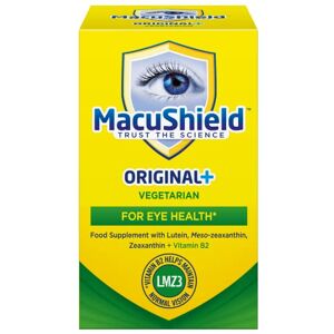 Macushield Original+ Vegetarian – 90 Day Pack, Eye Health Supplement with Lutein, Zeaxanthin and Meso-zeaxanthin + Vitamin B2 which Helps Support Normal Vision Macushield Original+ Vegetarian – 90 Day Pack, Eye Health Supplement with Lutein, Zeaxanthin and Meso-zeaxanthin + Vitamin B2 which Helps Support Normal Vision