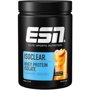 ESN ISOCLEAR Whey Isolate Protein Powder, Peach Iced Tea, 908 g, 2 lbs, 30 Servings Clear Whey Lactose Free ESN ISOCLEAR Whey Isolate Protein Powder, Peach Iced Tea, 908 g, 2 lbs, 30 Servings Clear Whey Lactose Free