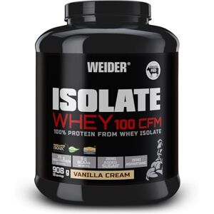 Weider Isolate Whey 100 CFM (908g) Vanilla Cream Flavour. Protein Powder with 25g Proteins and 5g BCAAs per Serving. Zero Added Sugar. Aspartame-Free. Weider Isolate Whey 100 CFM (908g) Vanilla Cream Flavour. Protein Powder with 25g Proteins and 5g BCAAs per Serving. Zero Added Sugar. Aspartame-Free.