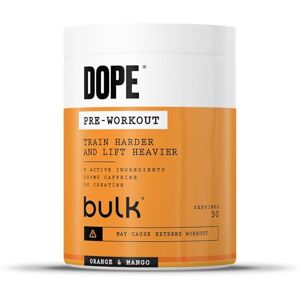 Bulk Dope Pre-Workout Powder Orange & Mango 3g Creatine per Serving 200mg Caffeine Citrulline Malate & Arginine AKG Beta-Alanine Energy, Focus & Performance 510g Supplement Bulk Dope Pre-Workout Powder Orange & Mango 3g Creatine per Serving 200mg Caffeine Citrulline Malate & Arginine AKG Beta-Alanine Energy, Focus & Performance 510g Supplement