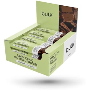 Bulk Gourmet Vegan Protein Bar, Plant Based, Dark Chocolate Salted Caramel, Pack of 12, 12 Servings, Packaging May Vary Bulk Gourmet Vegan Protein Bar, Plant Based, Dark Chocolate Salted Caramel, Pack of 12, 12 Servings, Packaging May Vary
