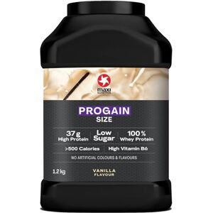 MaxiNutrition Progain Vanilla Whey Protein Powder Sports Supplement Shake for Size & Mass 1.2kg 10 Servings MaxiNutrition Progain Vanilla Whey Protein Powder Sports Supplement Shake for Size & Mass 1.2kg 10 Servings
