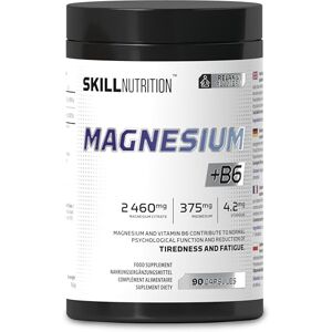 SKILL Nutrition Magnesium + B6-90 caps High-Bioavailability Magnesium Citrate & Active Vitamin B6 (P-5-P) Reduces Fatigue, Supports Muscle & Energy Vegan & Halal SKILL Nutrition Magnesium + B6-90 caps High-Bioavailability Magnesium Citrate & Active Vitamin B6 (P-5-P) Reduces Fatigue, Supports Muscle & Energy Vegan & Halal