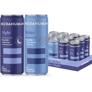 MEDAHUMAN CBD Still Drink Mixed Pack – Night (Sour Cherry & Hibiscus) & Relax (Chamomile & Black Tea) with Ashwagandha, Valerian Root, L-Theanine, Magnesium & D3 Anxiety Relief Drink – 12 x 250ml MEDAHUMAN CBD Still Drink Mixed Pack – Night (Sour Cherry & Hibiscus) & Relax (Chamomile & Black Tea) with Ashwagandha, Valerian Root, L-Theanine, Magnesium & D3 Anxiety Relief Drink – 12 x 250ml
